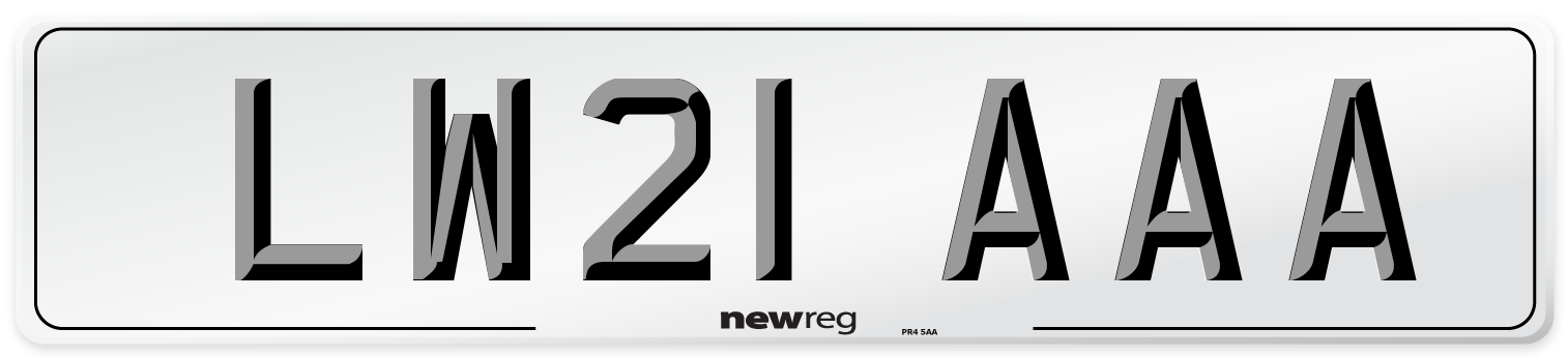 LW21 AAA Number Plate from New Reg